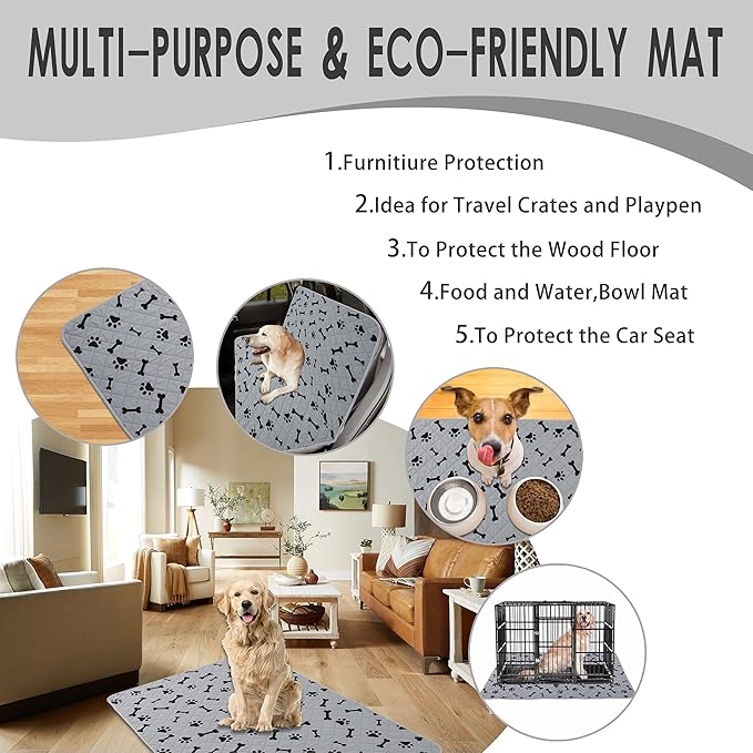 Waterproof Dog Bed Cover - nanbowang Pet Blanket Sofa Couch Furniture Protector for Kids Children Dog Cat, Reversible (30x70 Inch Pack of 1, Grey)