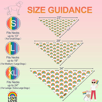 Rainbow Dog Bandanas 2 Pack