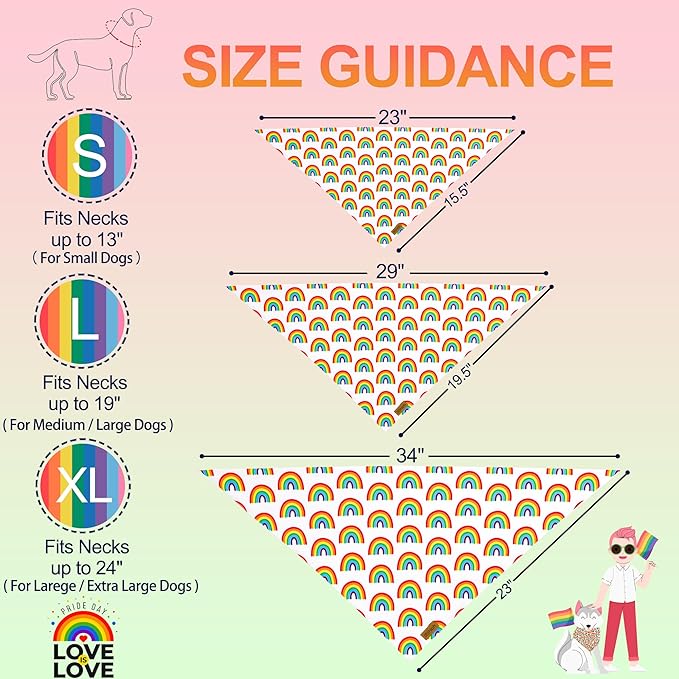 Rainbow Dog Bandanas 2 Pack