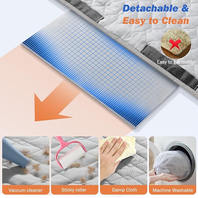 Dog Car Seat Cover for Back Seat 330lbs Waterproof