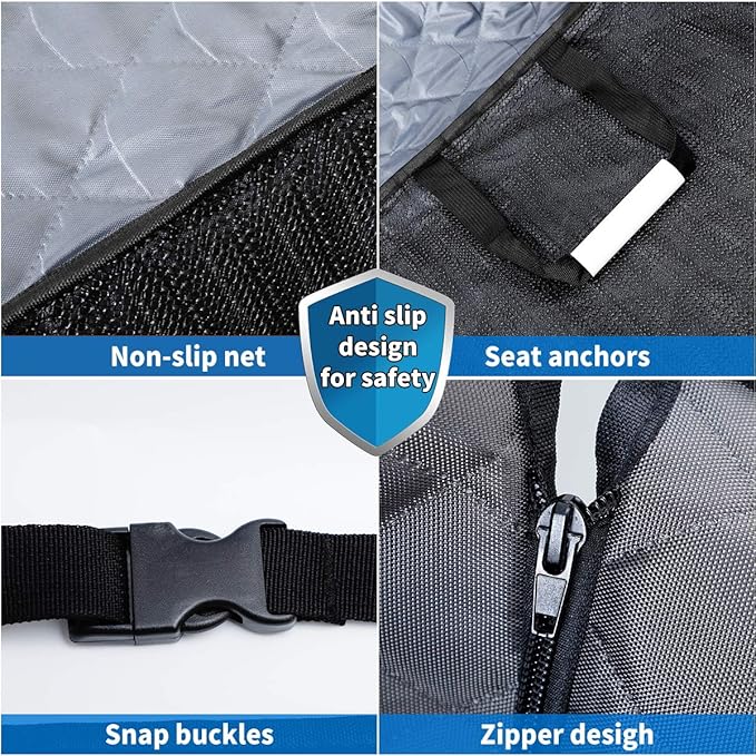 Dog Car Seat Cover for Back Seat 100% Waterproof 600D Oxford