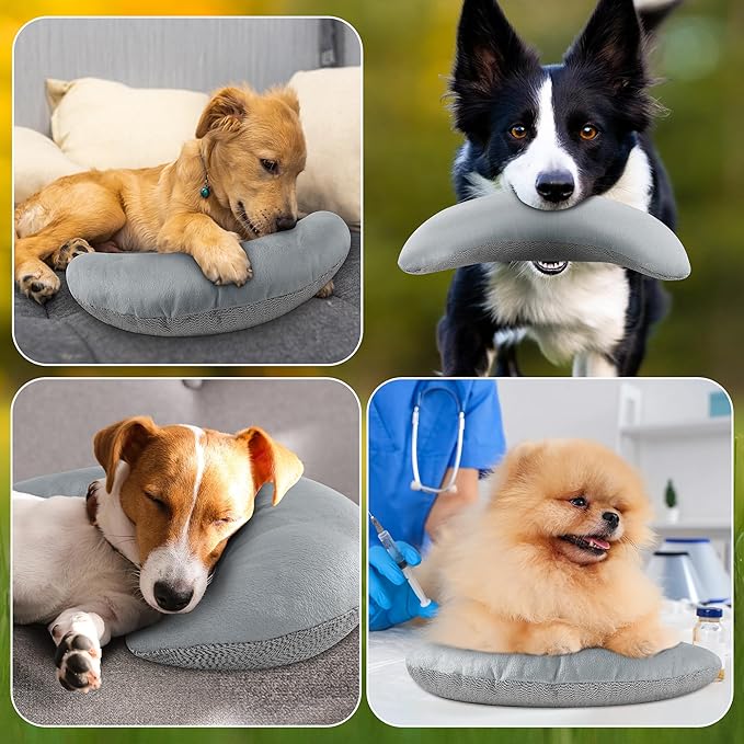 HOMBYS Chewproof Dog Pillow, Calming Toy for Dogs Anxiety Relief, Suitable for Both Crazy Tearers & Tame Dogs, Furry Surface Soft & Comfortable Dog Neck Pillow Improve Sleeping, Machine Washable