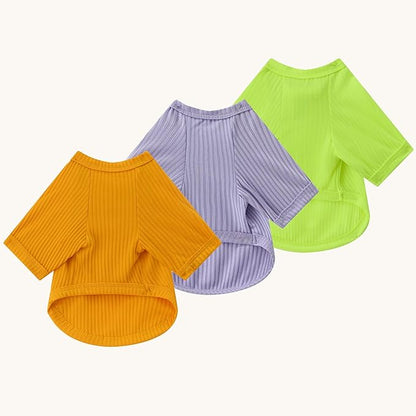 3 Pcs Dog Cooling Shirt Ice Silk Breathable Lightweight Dog Clothes T-Shirts for Small Dogs Purple