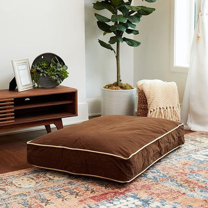 Buster Reversible Rectangle Pillow Style Dog Bed (42 x 30 in.)