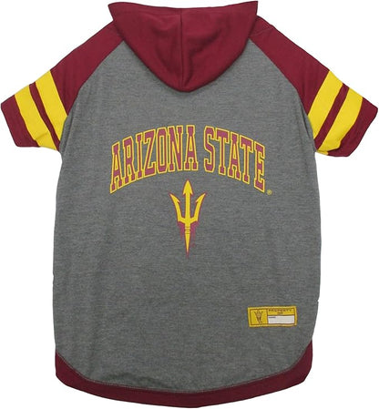 Pets First NCAA Arizona Sun Devils Hoodie for Dogs & Cats, Medium. | Collegiate Licensed Dog Hoody Tee Shirt | Sports Hoody T-Shirt for Pets | College Sporty Dog Hoodie Shirt