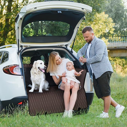 Upgrade Dog Car Seat Cover for Back Seat 5-in-1 Waterproof 600D Scratchproof 55"x64"