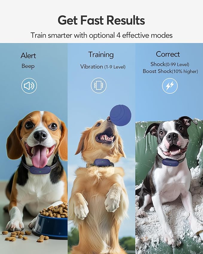 Dog Shock Collar 2 Dogs 1/2 Mile, IPX7 Waterproof 4 Training