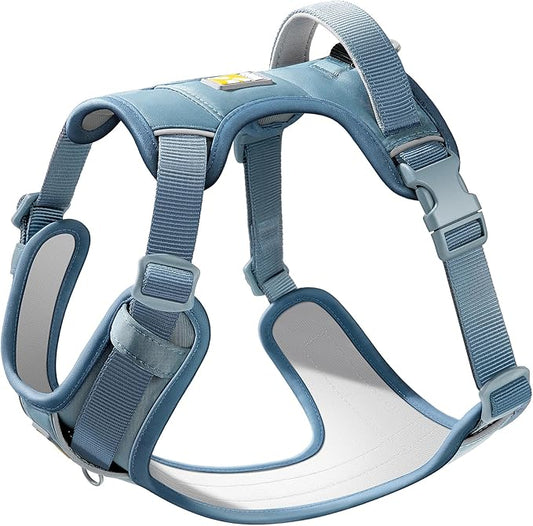 Dog Harness | No Pull Pet Harness, Super Adjustable and Wear-Resistant with Reflective Trim Design | Extra Soft Padded Dog Vest with Easy Control Handle (Capri Blue, Medium)