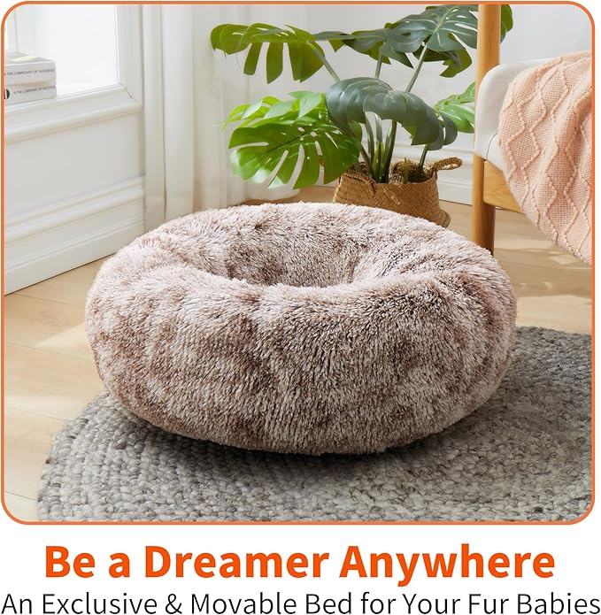 Round Pet Bed for Dogs and Cats 23.5''/60cm)