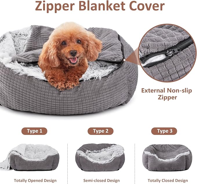 MIXJOY Dog Beds for Large Medium Small Dogs (30 inches,
