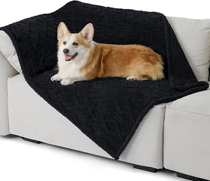 Bedsure Waterproof Dog Blankets for Medium Dogs 30"x40", Black