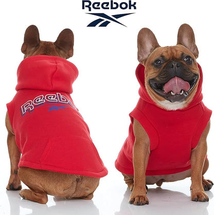 Reebok Dog Hoodie – Fleece Dog Sweater with Leash Hole