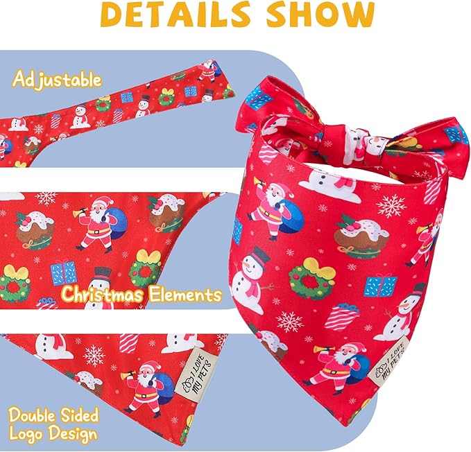 SCENEREAL Christmas Dog Bandana