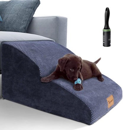 Topmart High Density Extended Foam Dog Ramp&Steps 2 Tiers 11.8" High,Non-Slip