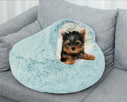 Dog Cave Bed for Small Dogs Cats Pets (20" D,