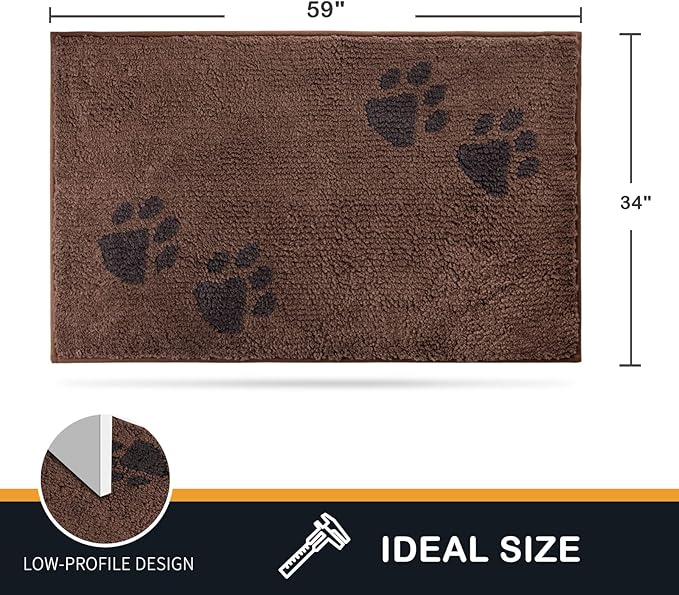 PURRUGS Dirt Trapper Door Mat 34" x 59"