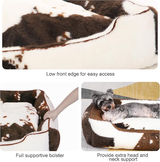 Faux Fur Dog Beds for Large Dogs print,32x24inches)