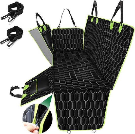 6-in-1 Dog Car Seat Cover for Back Seat 600D Waterproof