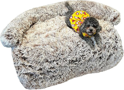 Calming Dogs/Cats Bed Fluffy Plush Dogs/Cats Mat for Furniture Protector with Waterproof Lining