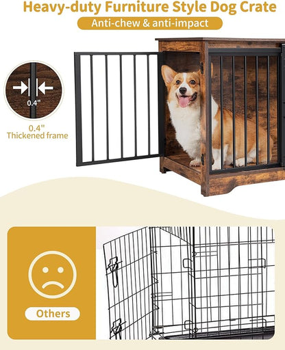 Dog Crate Furniture 32" Double