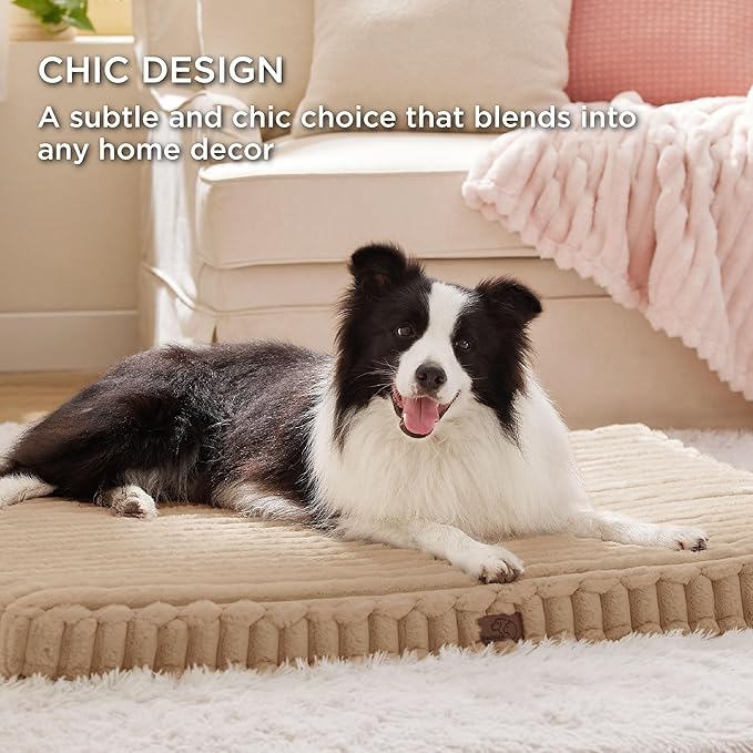 Bedsure Orthopedic Dog Bed for Large Dogs (36x27, Tuscan