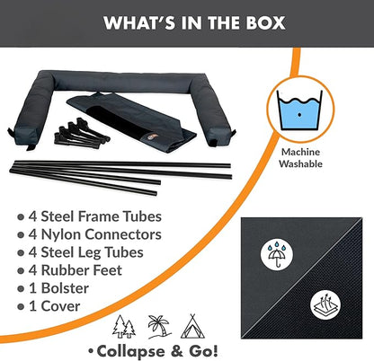 K&H Pet Products Outdoor Dog Bed Bolster Dog Cot Cooling Dog Hammock 42" X 30"