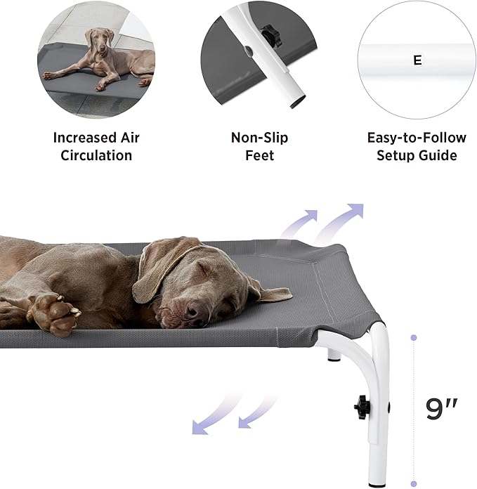 Lesure Elevated Raised Outdoor Dog Bed 54"