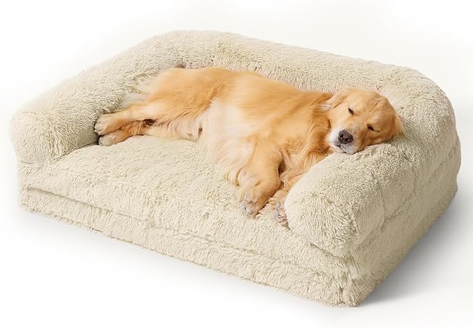 Bedsure Foldable Human Dog Bed for People Adults 2 in 1 Calming