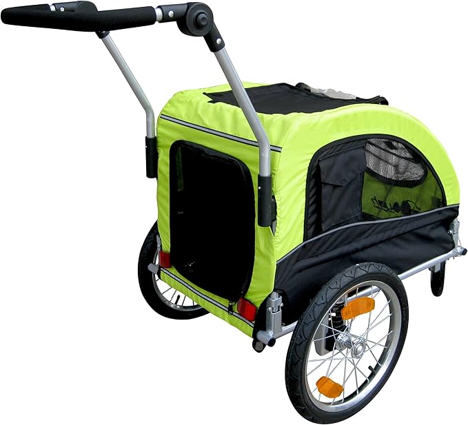 Booyah Medium Dog Stroller & Pet Bike Trailer with Suspension