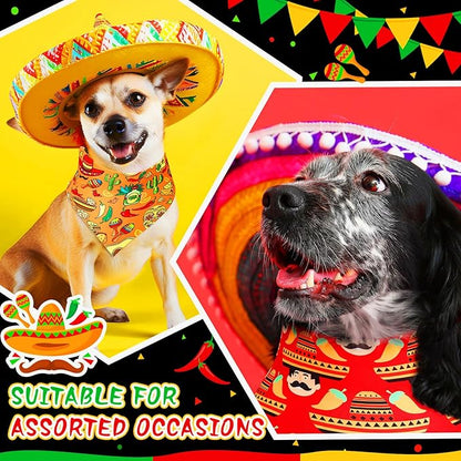100 Pcs Dog Bandanas Bulk Cinco De Mayo