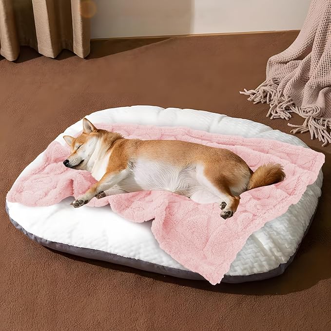 MACEVIA Fluffy Fleece Dog Blankets (24x29 Inch,