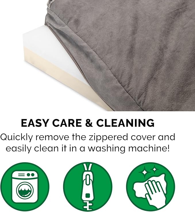 Furhaven Memory Foam Dog Bed for Large Dogs w/ Removable Washable Cover 95 lbs