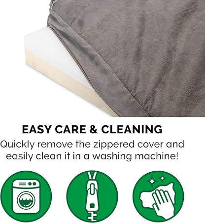 Furhaven Memory Foam Dog Bed for Large/Medium Dogs w/ Removable Washable Cover 55 lbs