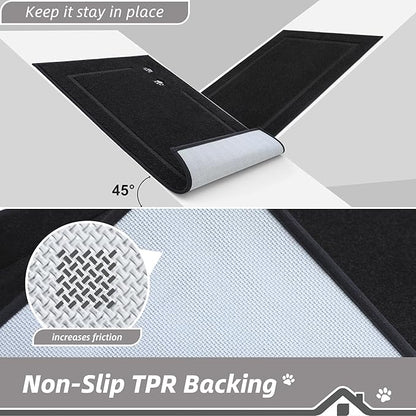 BEQHAUSE Dog Door Mat for Muddy Paws Dirt Trapper Absorbent Entryway Rug Non-Slip Washable Dog Mat Low-Profile Indoor Door Mats Soft Welcome Mat for Muddy Wet Shoes and Paws 32"x48"