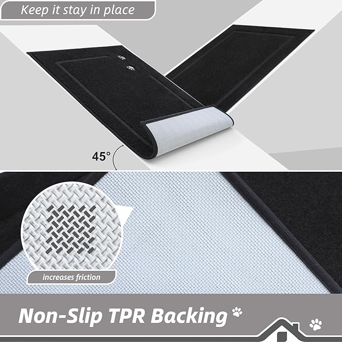 BEQHAUSE Dog Door Mat for Muddy Paws Dirt Trapper Absorbent Entryway Rug Non-Slip Washable Dog Mat Low-Profile Indoor Door Mats Soft Welcome Mat for Muddy Wet Shoes and Paws 24"x36"
