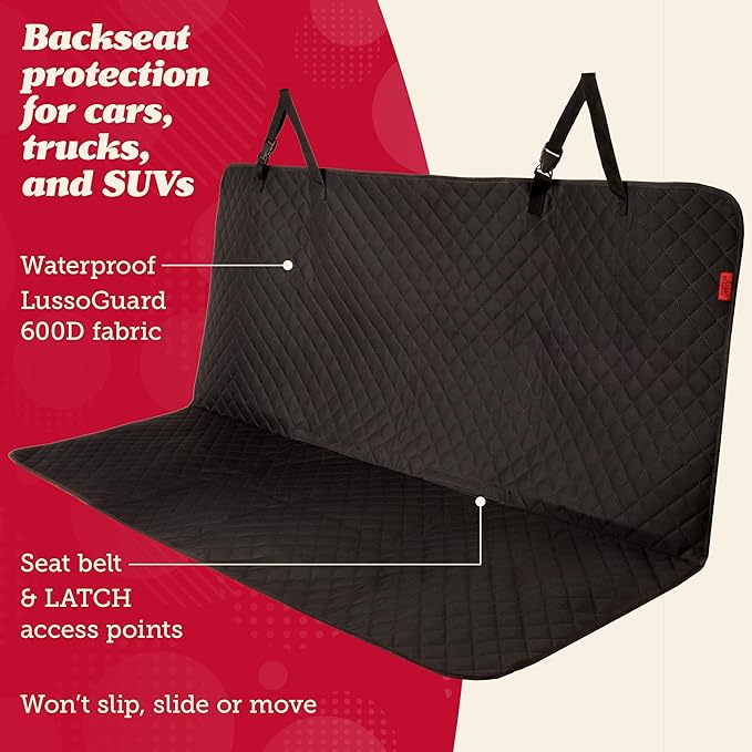 Lusso Gear Dog Car Seat Cover for Back Seat