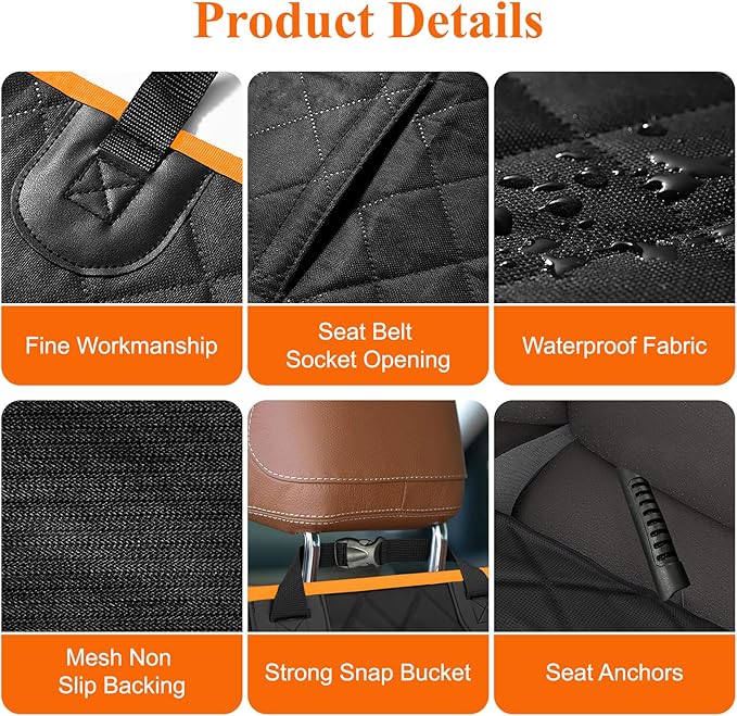 ICWEIMEI Dog Car Seat Cover