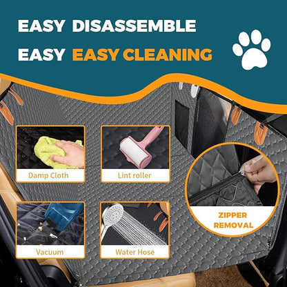 Dog Car Seat Cover for Back Seat Hard Bottom Heavy Seat Extender for Dogs