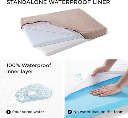 Bedsure Orthopedic Dog Bed for Extra Large Dogs 2-Layer Thick (44x32x4 Inches),