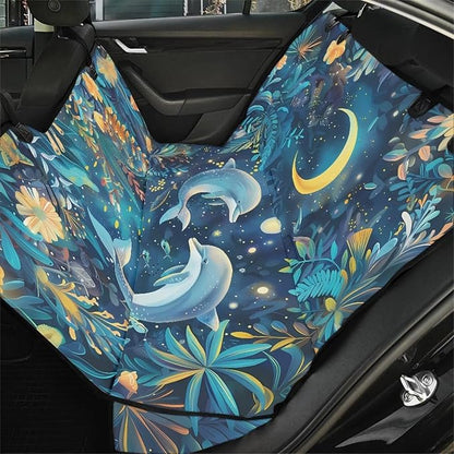 AFPANQZ Moon Dolphin Seat Cover Bucket for Cars