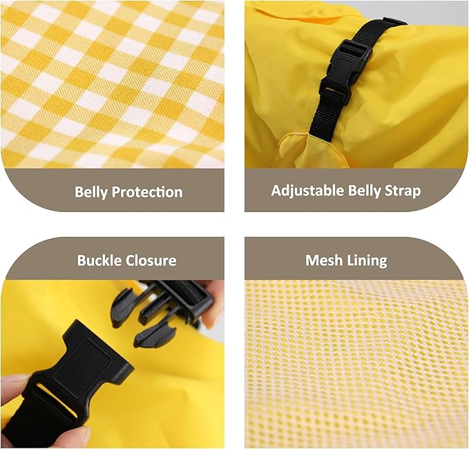 MAMORE Dog Raincoat Hooded Poncho