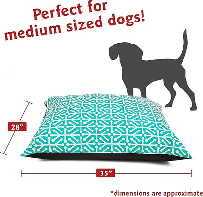 Majestic Pet Rectangle Medium Dog Bed Washable – Non Slip Comfy Pet Bed – Dog Crate Bed Super Value Pillow Dog Bed – Dog Kennel Bed for Sleeping 35 x 28 Inch