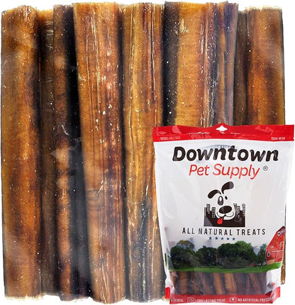 Downtown Pet Supply USA Sourced 6", 5 Lb. Jumbo Bully Sticks for Large Dogs - Rawhide Free Dog Chews Long Lasting and Non-Splintering - Single Ingredient, Low Odor Bully Sticks for Medium Dogs