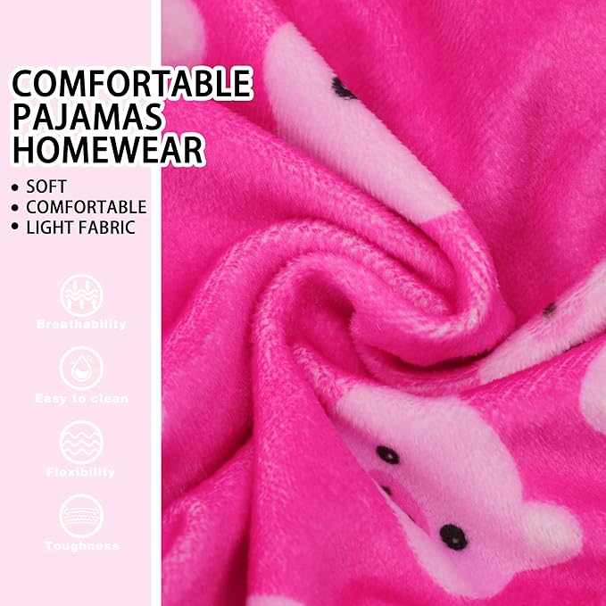 Paiaite Dog Pajamas Onesie: Comfortable Four-Legged Apparel for Small, Medium, & Large Dogs, Polyester Material for Comfort, Wrinkle Resistance, Moisture Wicking, and Stretchiness Pink Pig L