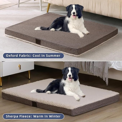 DaysU Dog Bed for Extra Large Dogs 100 Ibs, 44x32x3in