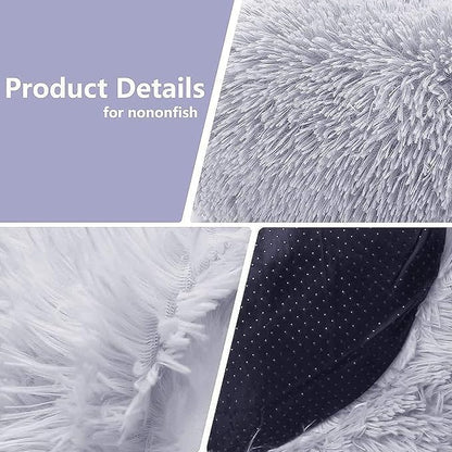 Calming Dog Bed for Small Dogs Round Fluffy