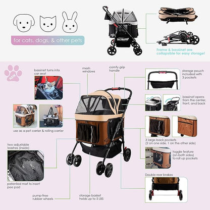 New! Petique's Dynamic Pet Stroller