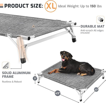 Elevated Cooling Cots Dog Bed: Raised Outdoor & Indoor Pet Cot