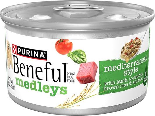 Purina Beneful Wet Dog Food, Medleys Mediterranean Style with Lamb - (Pack of 12) 3 oz. Cans