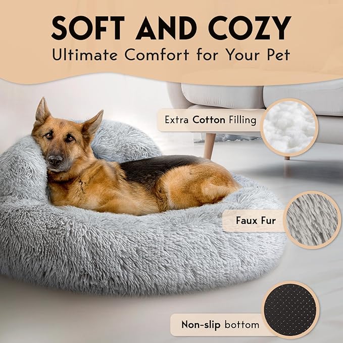 PetJett Calming Dog Bed 36'' Fits 100 lbs